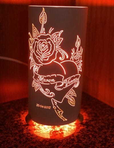 Lampes Personnalisées coeur