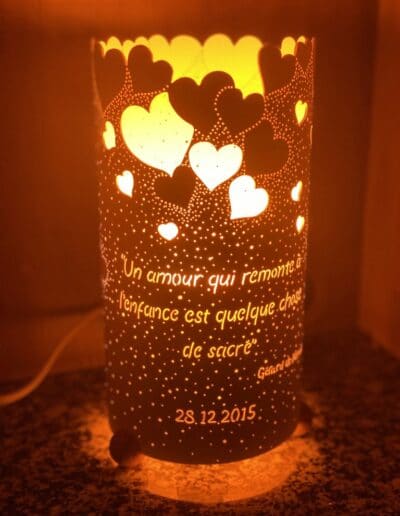 Lampes Personnalisées coeur